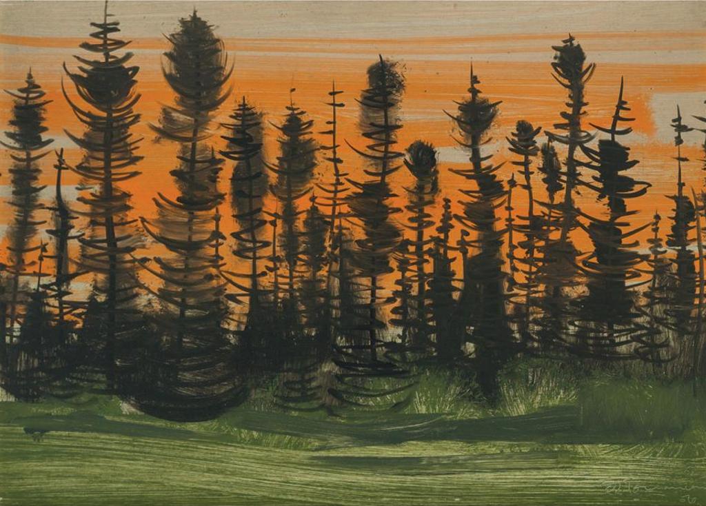 Jacques Godefroy de Tonnancour (1917-2005) - Sunset In The Laurentians