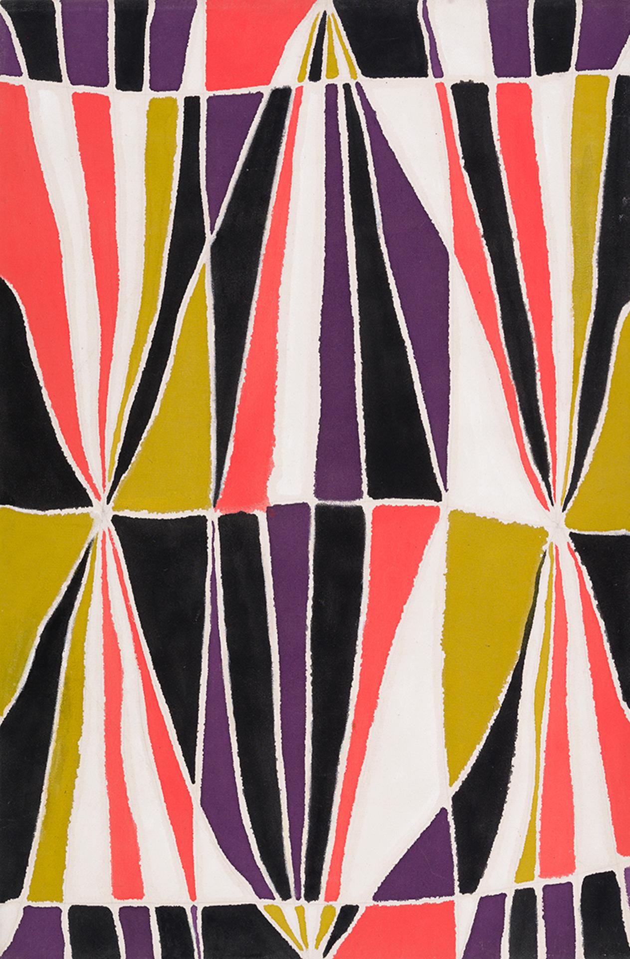 Marian Mildred Dale Scott (1906-1993) - Green, Orange, Black, Purple