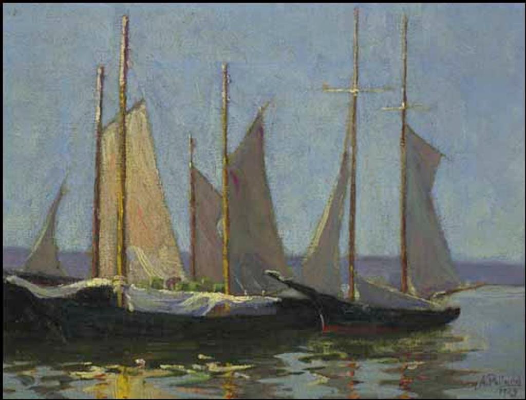 Alfred Pellan (1906-1988) - Bateaux au crépuscule