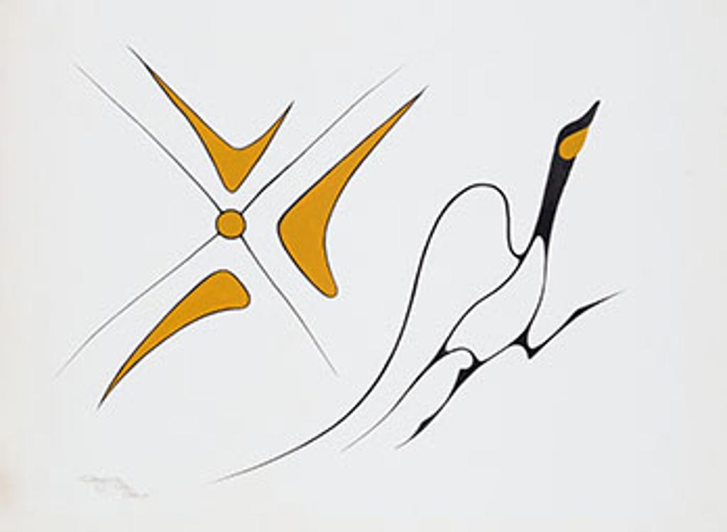 Benjamin Chee Chee (1944-1977) - Goose and Star