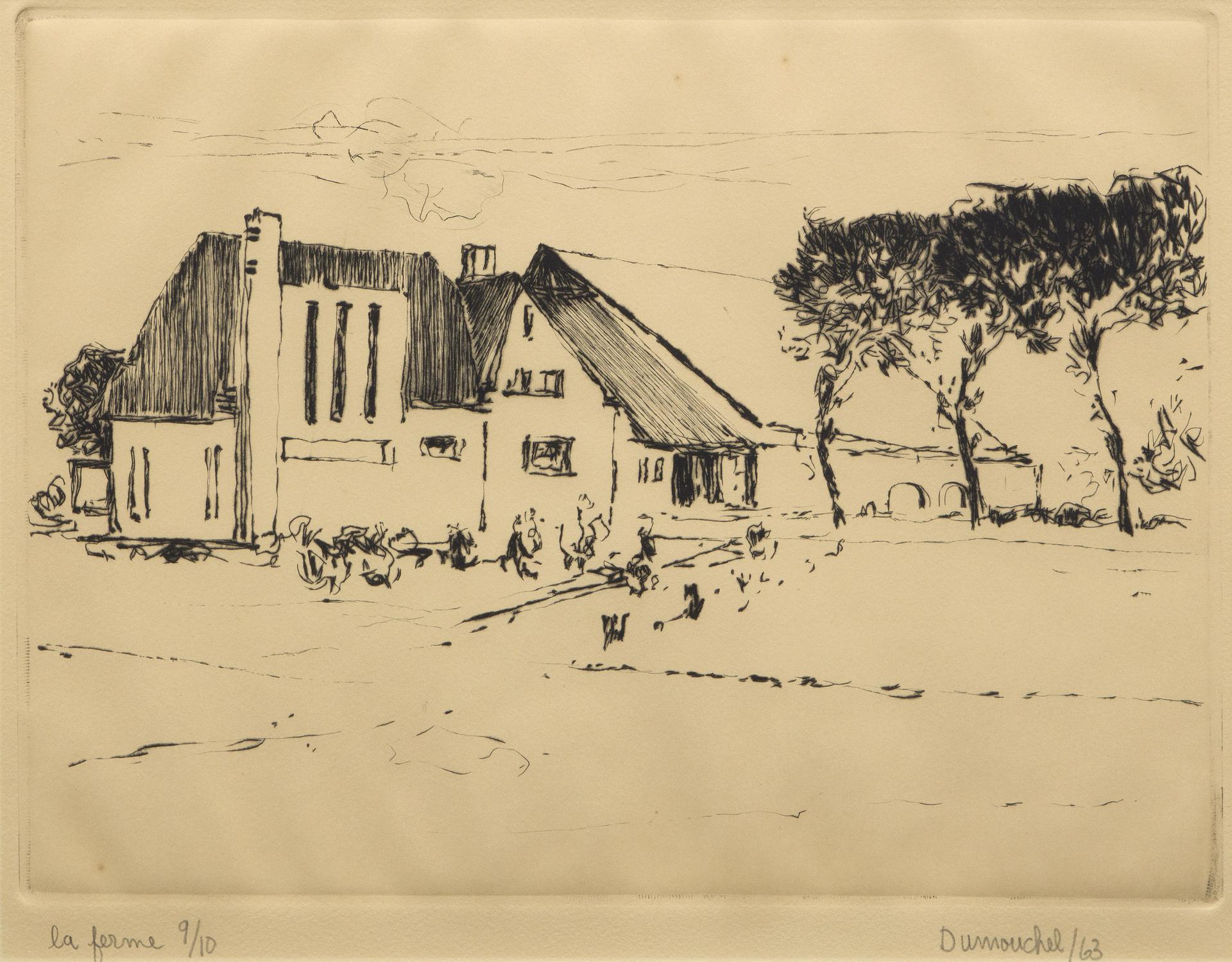 Albert Dumouchel (1916-1971) - La ferme, 1963