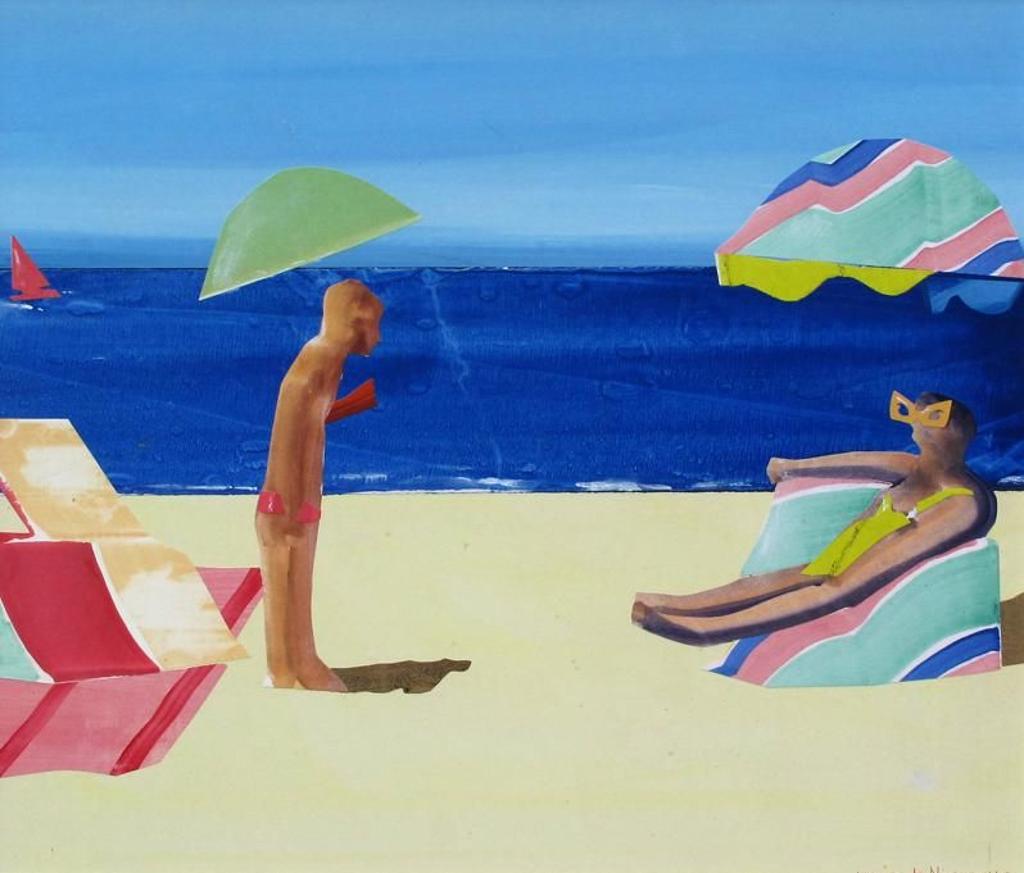 Louis de Niverville (1933-2019) - Chance Meeting Under An Umbrella