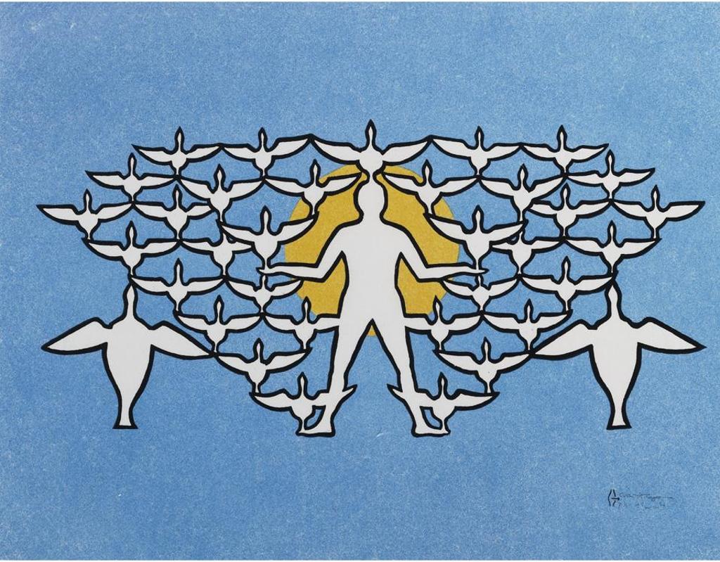 Armand Tagoona (1926-1991) - Qiviuq, His Wife And Children