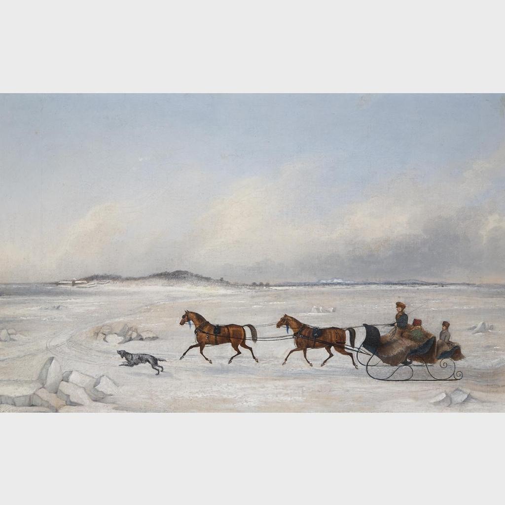 Martin Somerville - Crossing The River In Winter, Montreal