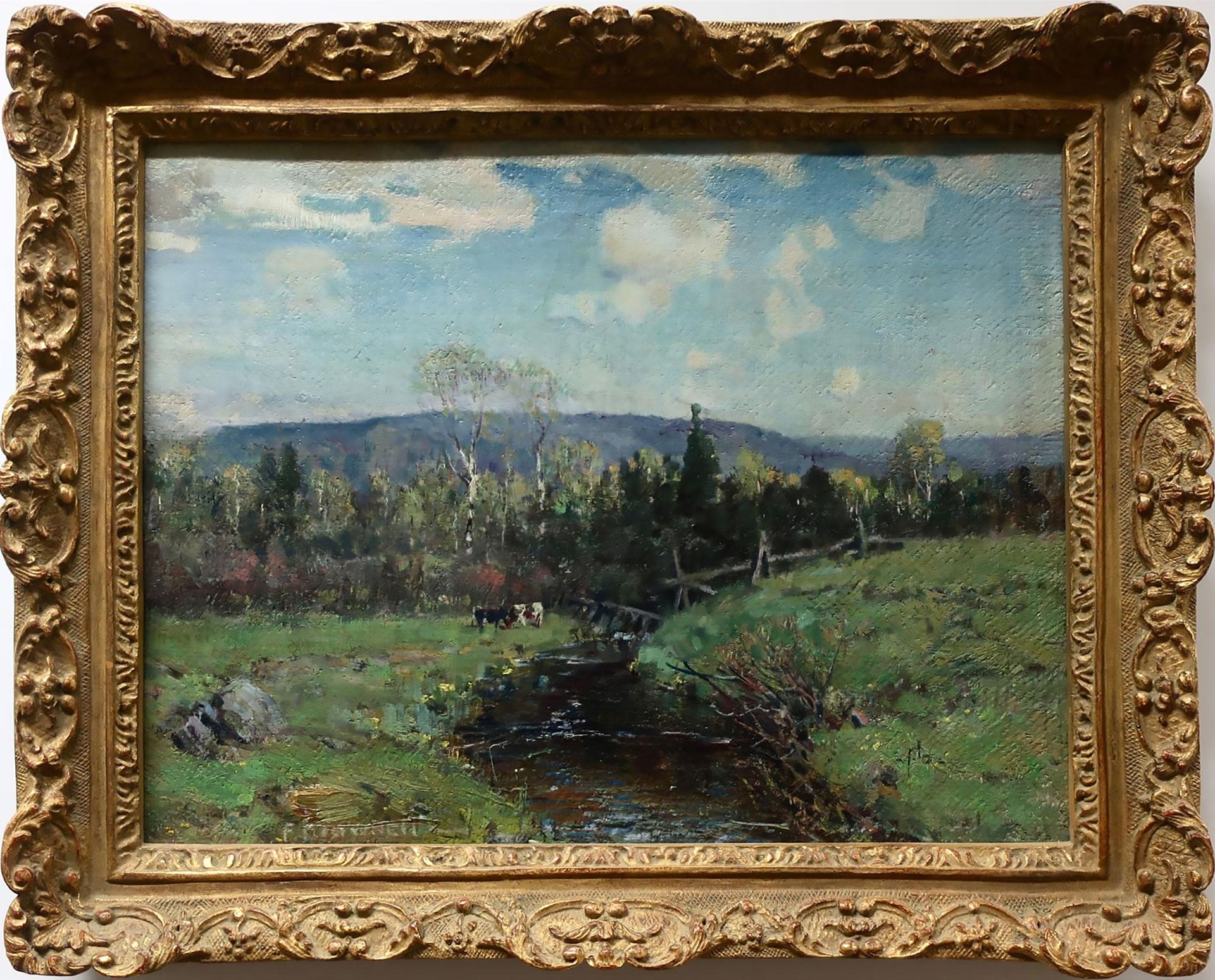 Franklin Peleg Brownell (1857-1946) - Untitled (Cattle By Creek)