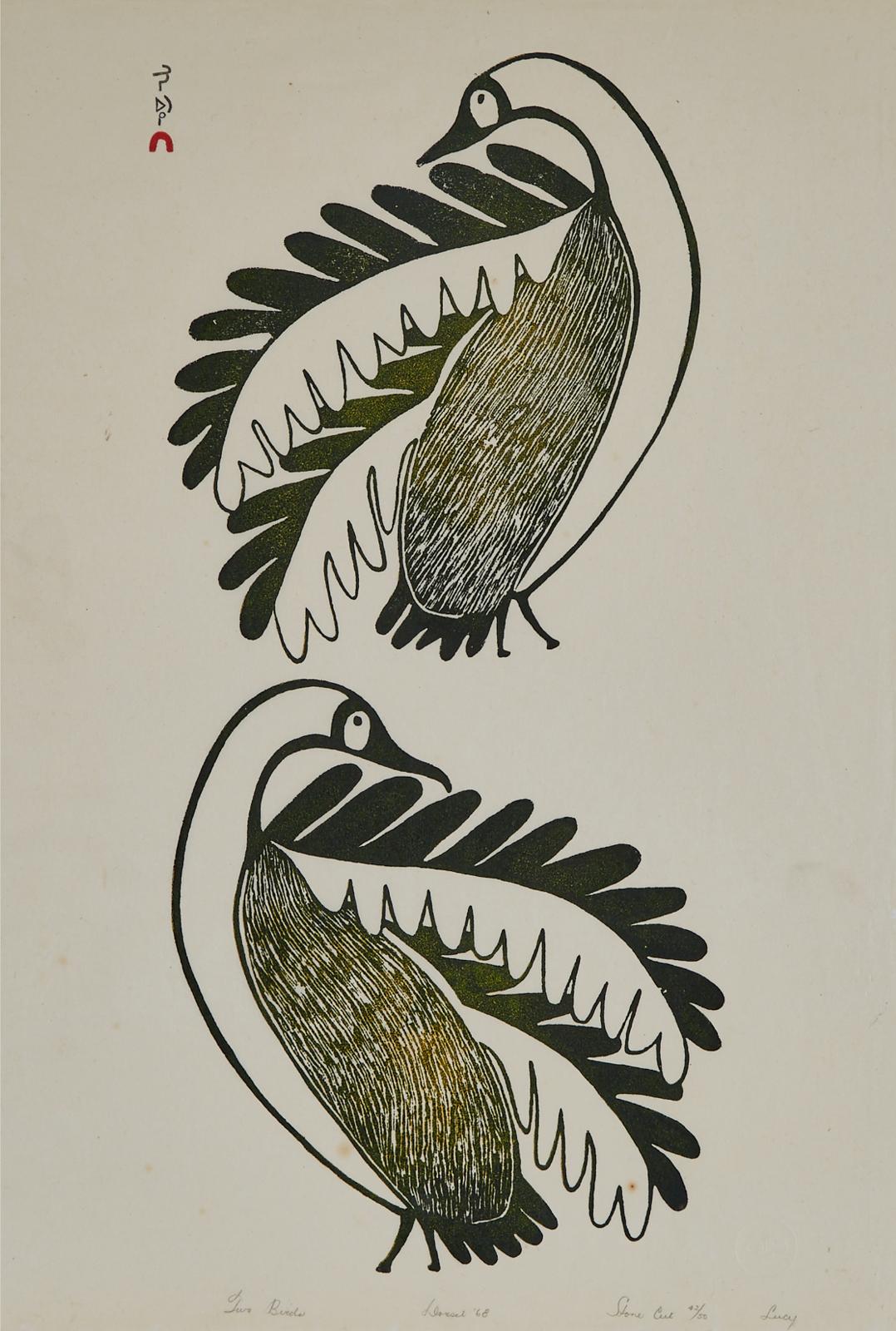 Lucy Qinnuayuak (1915-1982) - Two Birds
