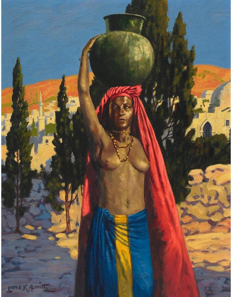 Lorne Kidd Smith (1880-1966) - Woman Carrying Jug