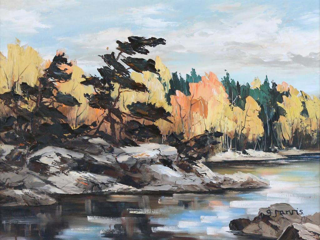 Georgia Jarvis (1944-1990) - Autumn Riverbank