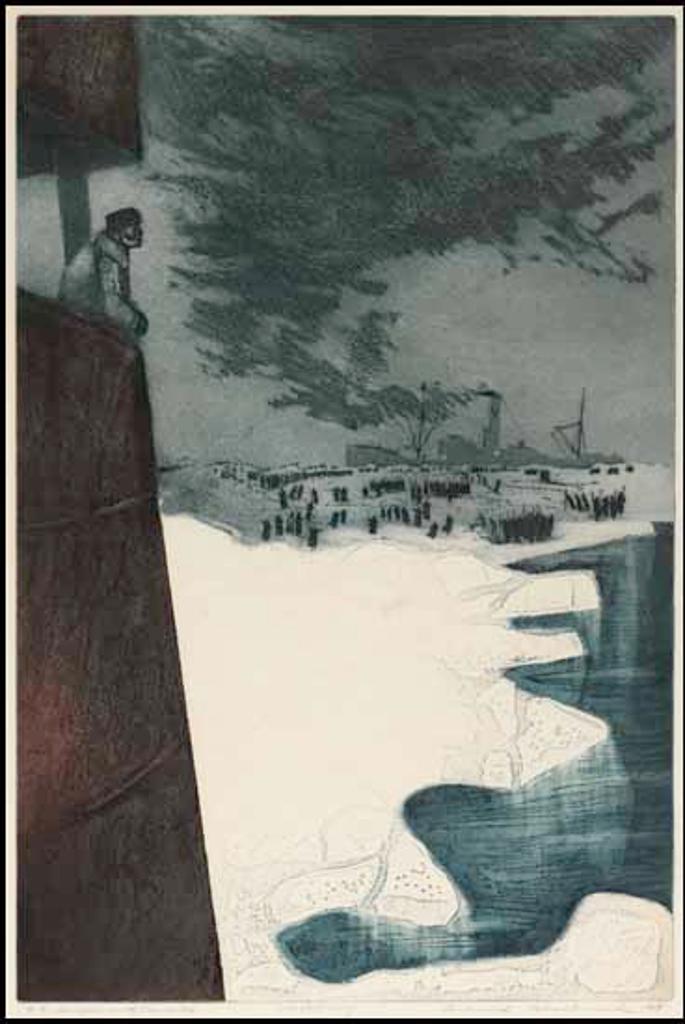 David Lloyd Blackwood (1941-2022) - S.S. Imogene with Crew on Ice