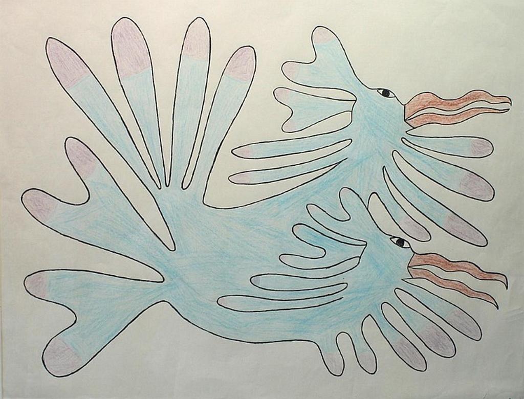 Kenojuak Ashevak (1927-2013) - Untitled - Two Birds