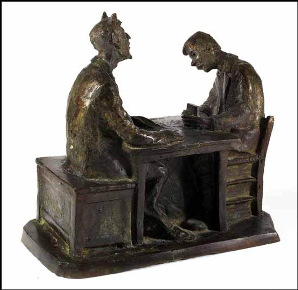 Alfred Laliberté (1878-1953) - Jeux de cartes avec le diable