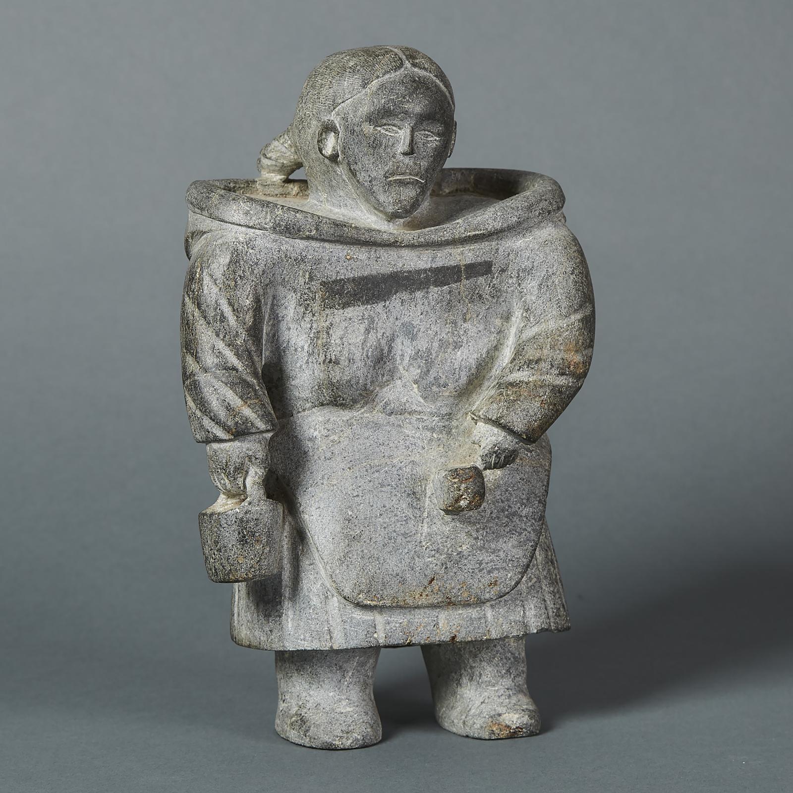 Mark Ilisituk (1902) - Woman Holding Pail