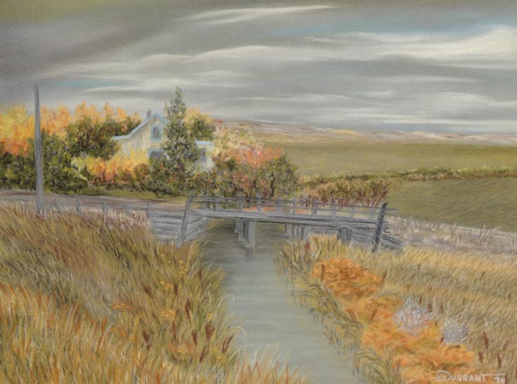 Marjorie Durrant (1926-2012) - Untitled - Creek and Bridge