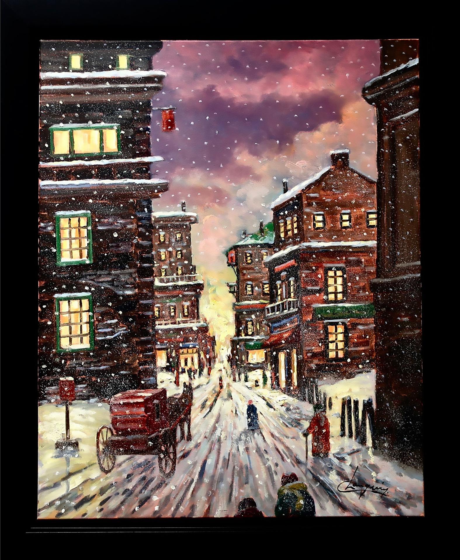 Claude Langevin (1942-2024) - Vieux Montreal Sous La Neige