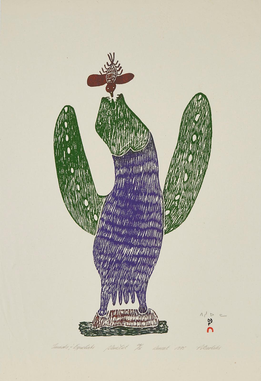 Pitseolak Ashoona (1904-1983) - Timiak And Equchak