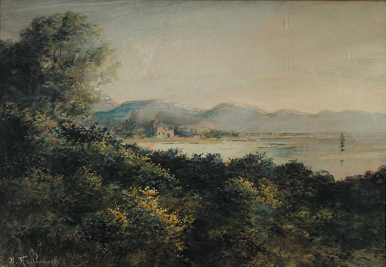 Marmaduke Matthews (1837-1913) - Home in a Hazy Sky in the Mountains