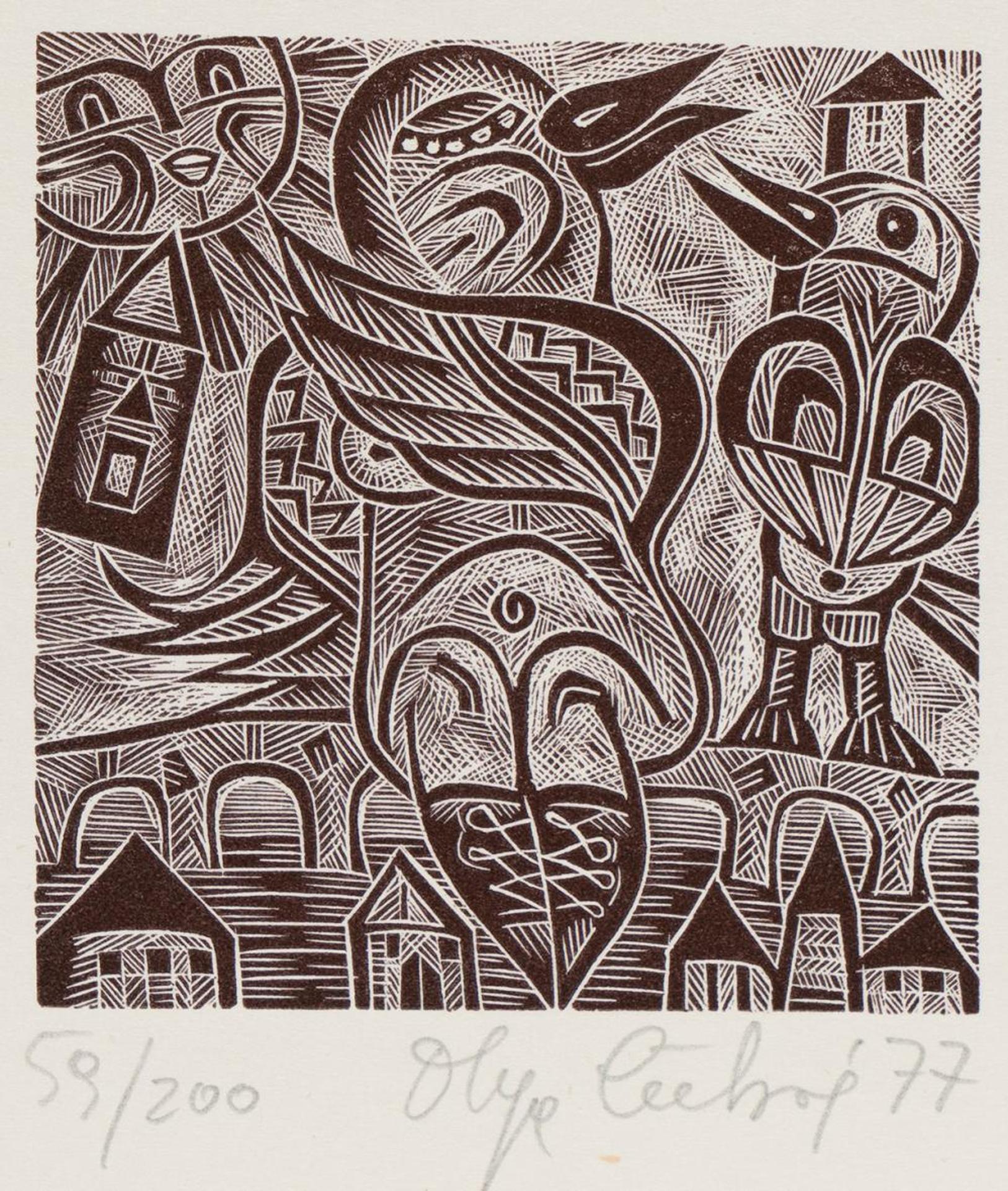 Olga Cechova (1925-2010) - Untitled - Birds