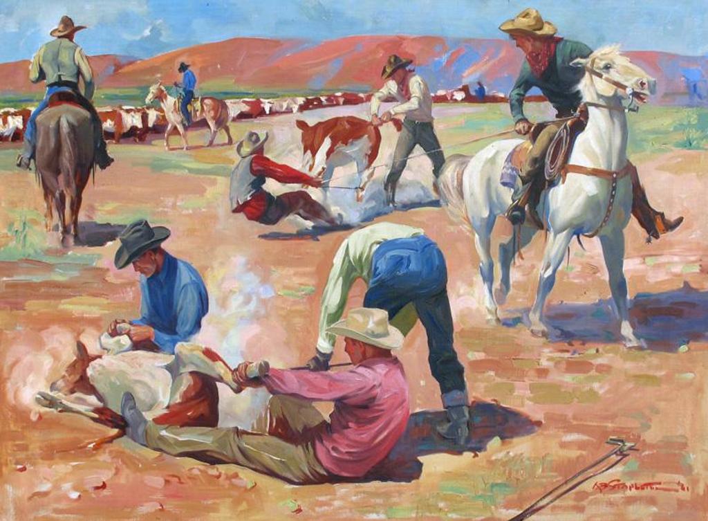 Archibald Bruce Stapleton (1910-1981) - Branding Time; 1941