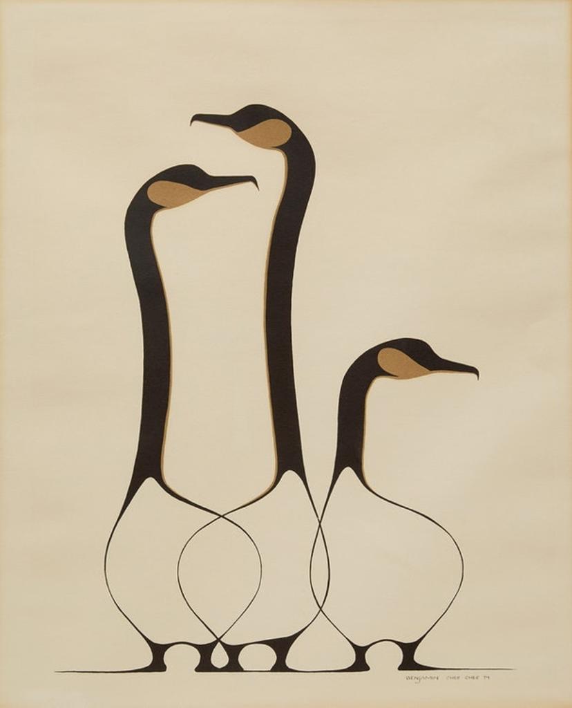 Benjamin Chee Chee (1944-1977) - Three Geese