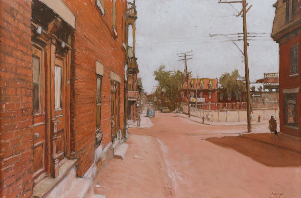John Geoffrey Caruthers Little (1928-2024) - Sultry Sunday In August (Rue Marie-Anne At Rue Laval, Looking East To Henri Julien) ; 2010
