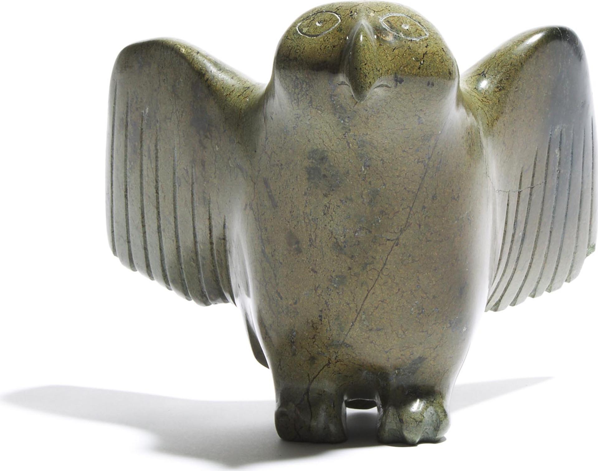 Abraham Etungat (1911-1999) - Owl With Spread Wings