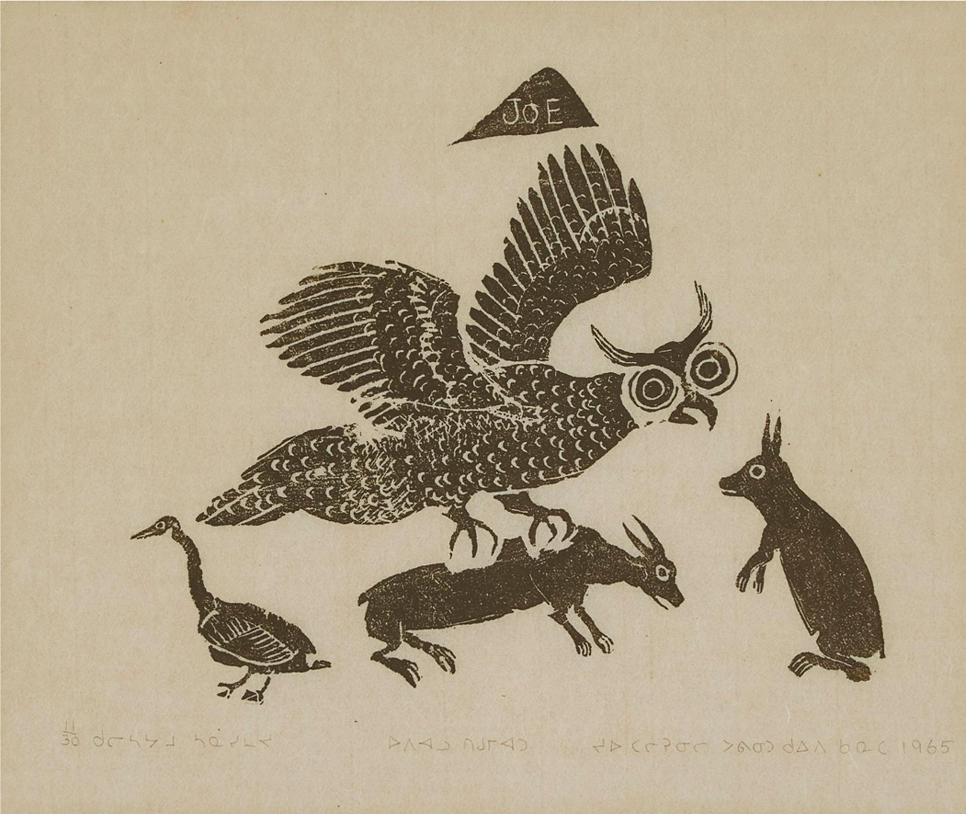 Joe Talirunili (1893-1976) - Clawing Its Prey, 1965