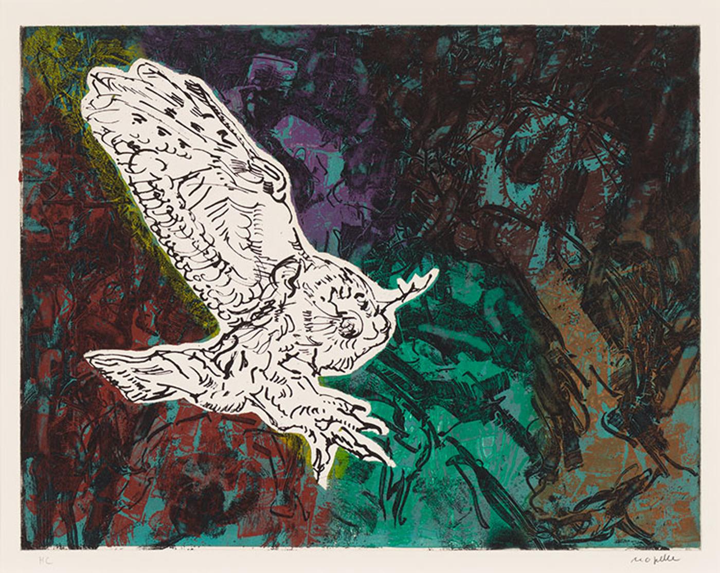 Jean-Paul Riopelle (1923-2002) - Oiseau de nuit