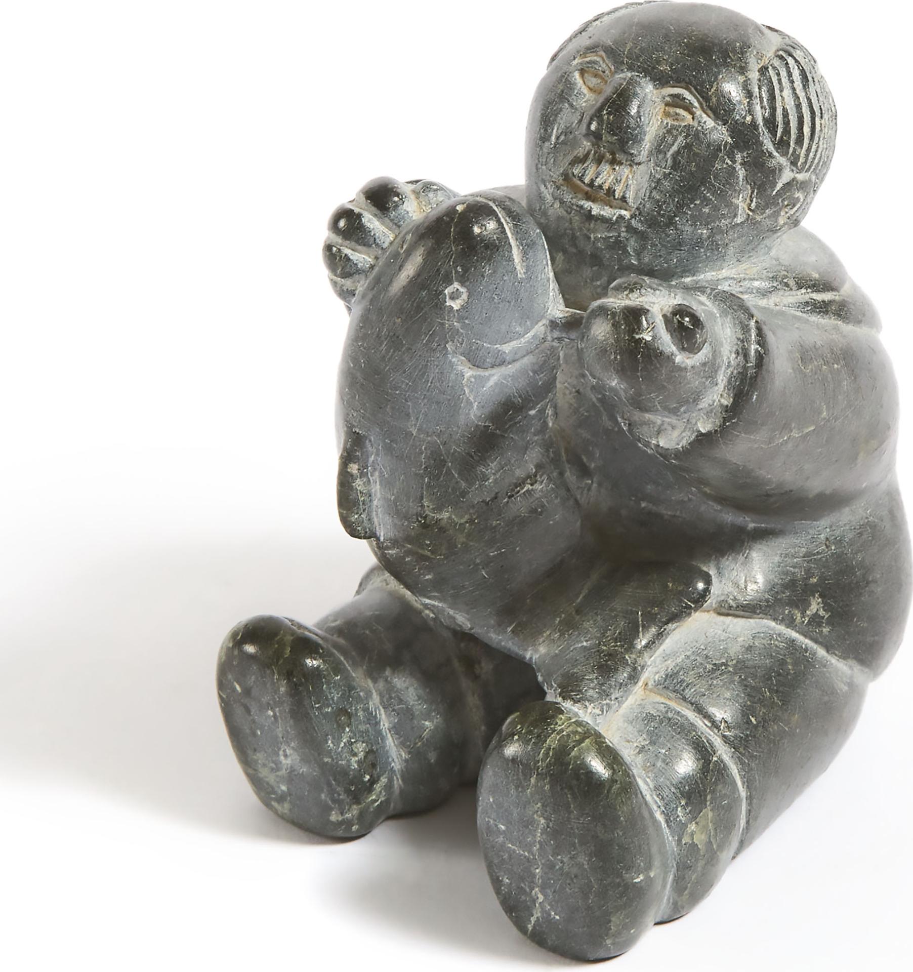 ADAMIE INUKPUK - Seated Inuk With Fish