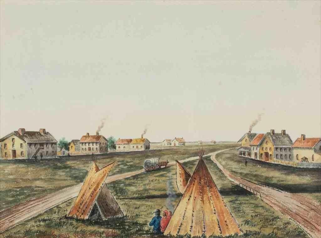 Ernest John Hutchins (1914-1912) - Titled Main Street, Winnipeg, 1870