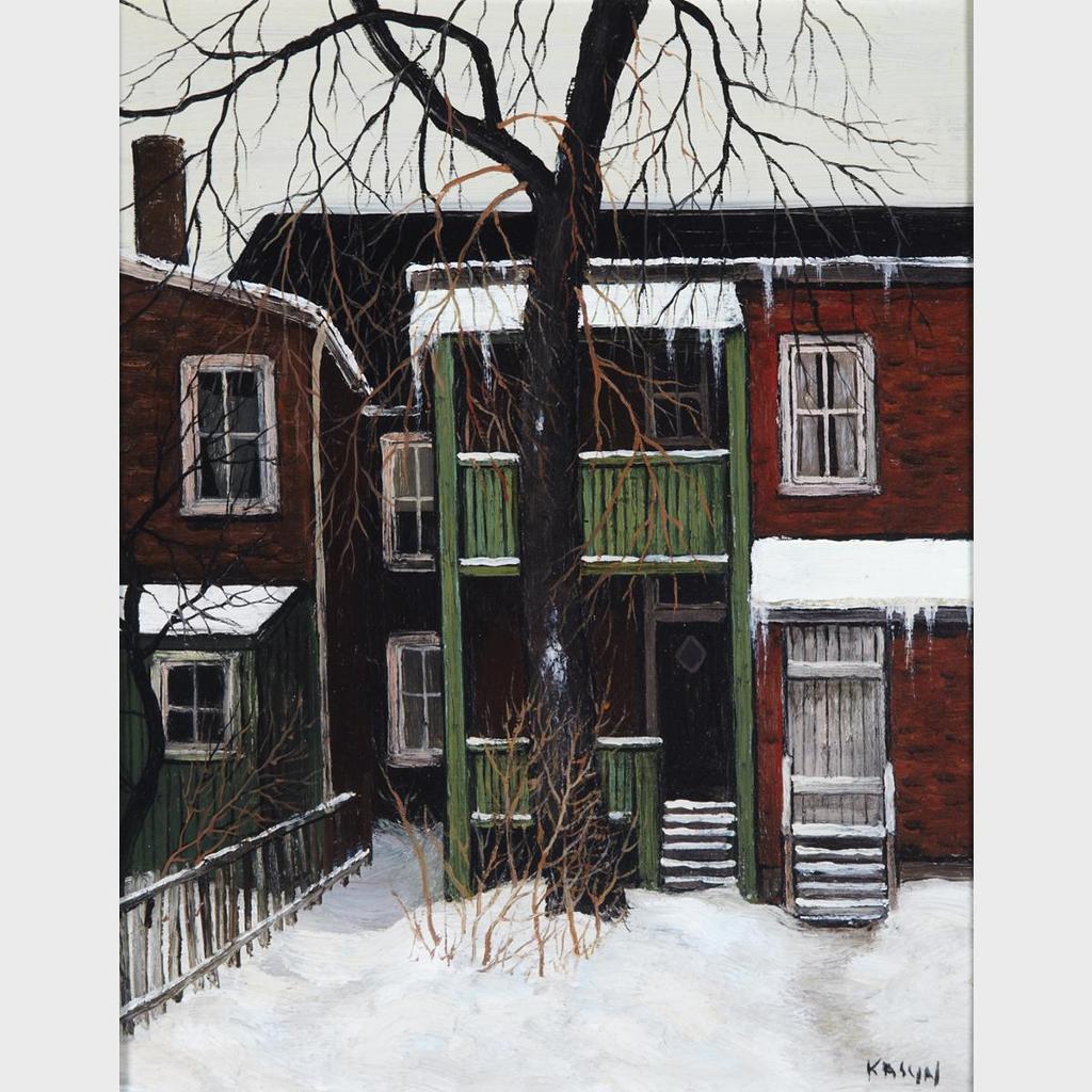 John Kasyn (1926-2008) - Back Yard On Bleecker St.