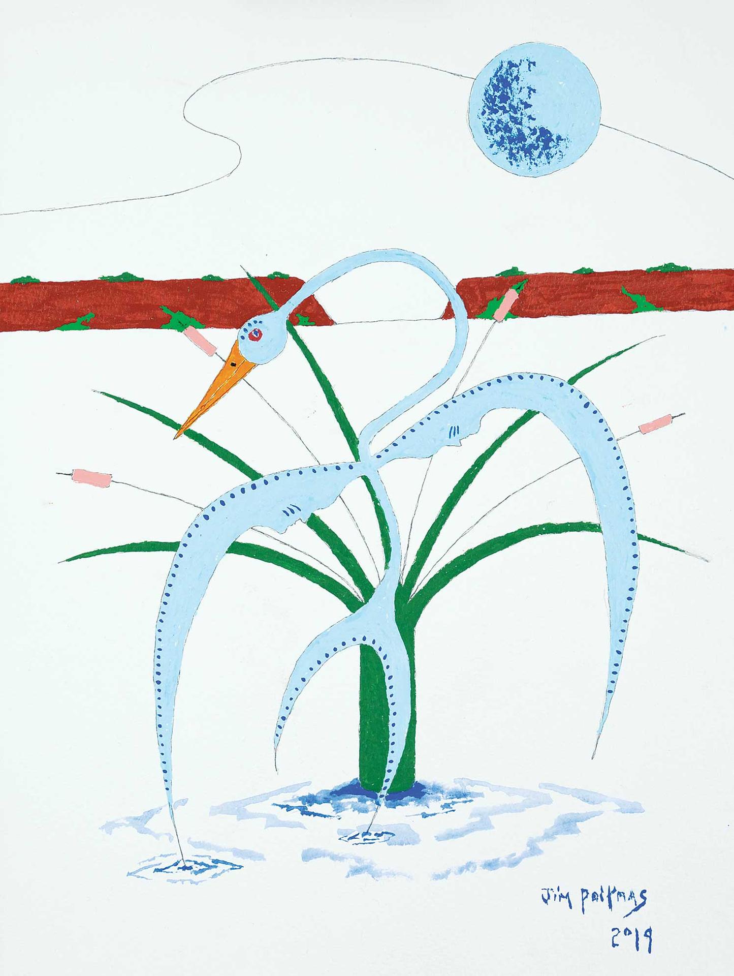 Jim Poitras (1952) - Untitled - Awakening [Blue Bird]