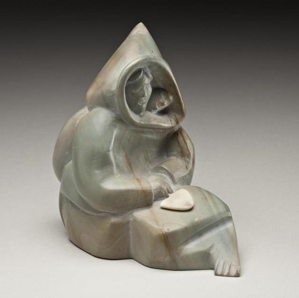 Maktak Akumalik (1932) - Arctic Bay, Kneeling Mother Scraping a Skin