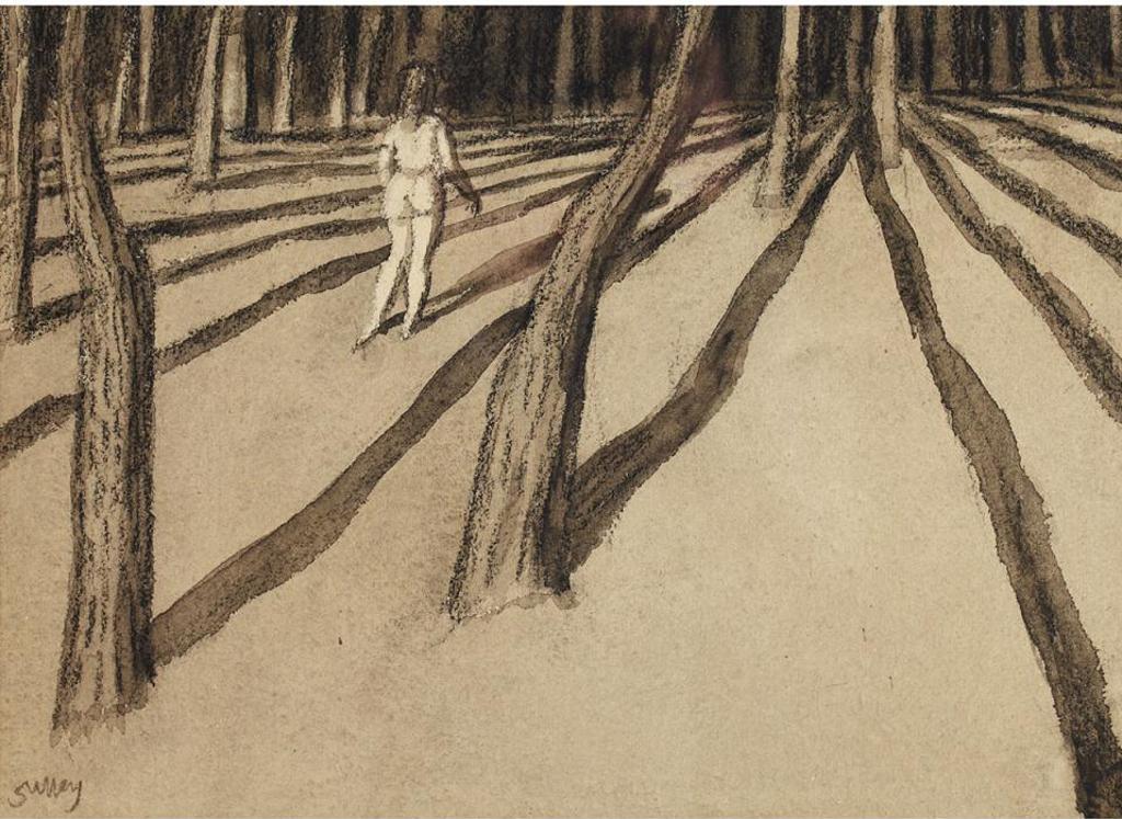 Philip Henry Howard Surrey (1910-1990) - Girl In Forest