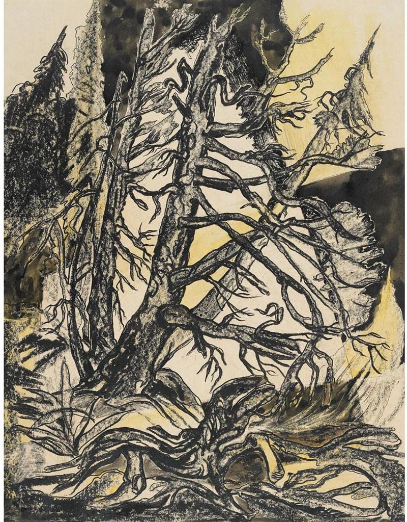 Fritz Brandtner (1896-1969) - Barren Trees And Driftwood