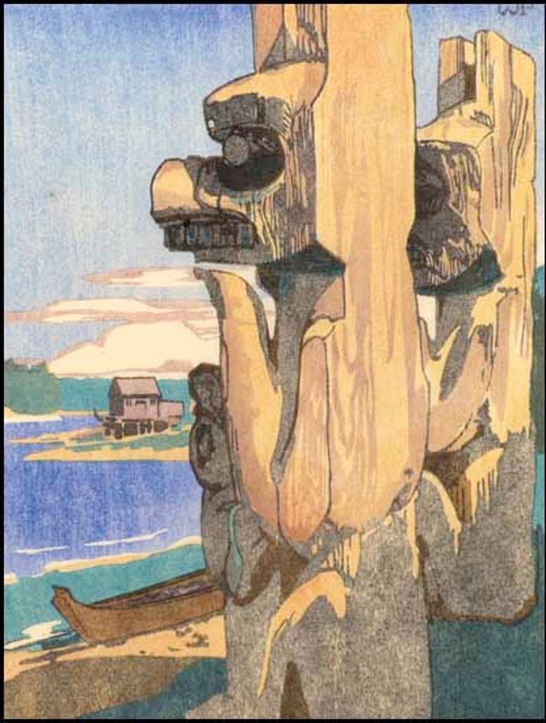 Walter Joseph (W.J.) Phillips (1884-1963) - Siwash House Posts, Tsatsisnukomi, BC