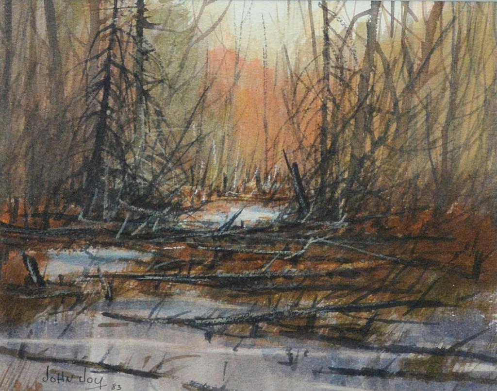 John Joy (1925-2012) - Forest Interior, Fall