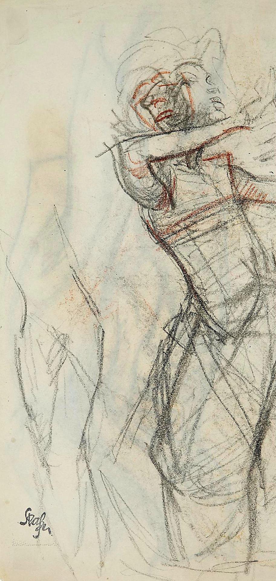 Roland Strasser (1897-1974) - Seated semi-nude female figure