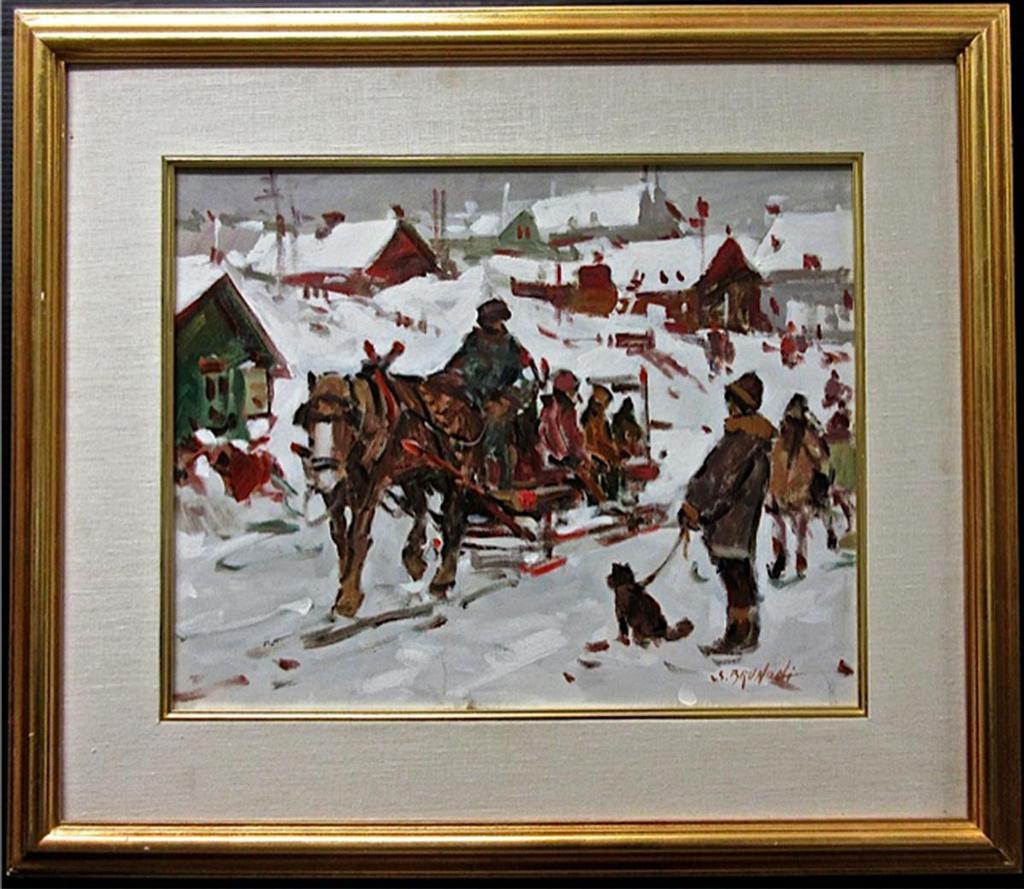 Serge Brunoni (1938-2020) - On The Ice, Ste. Anne River