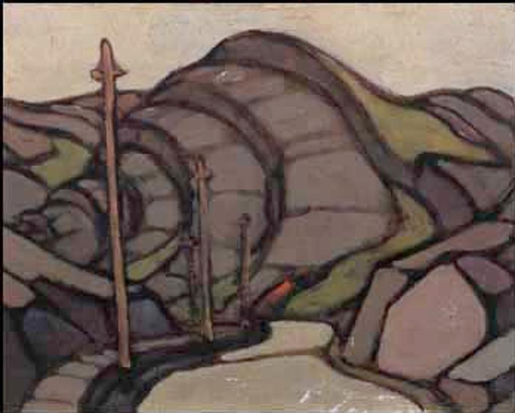 George Douglas Pepper (1903-1962) - French - Poles, Water and Path