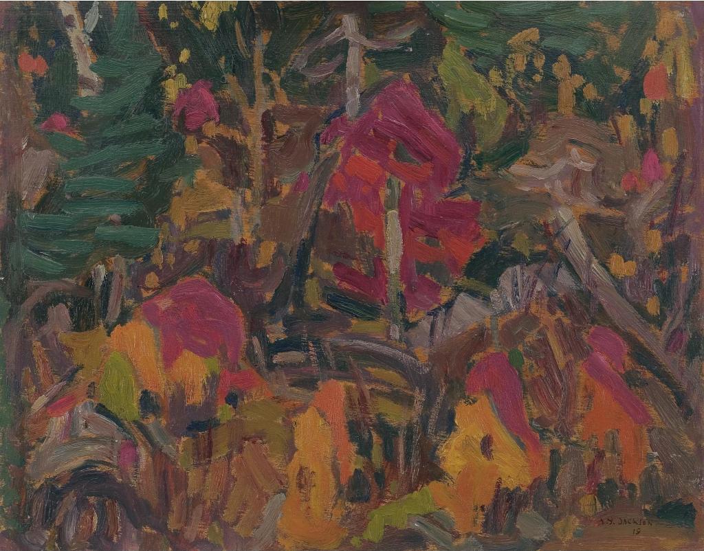 Alexander Young (A. Y.) Jackson (1882-1974) - Autumn 1919 - Along R.R. Tracks, Algoma