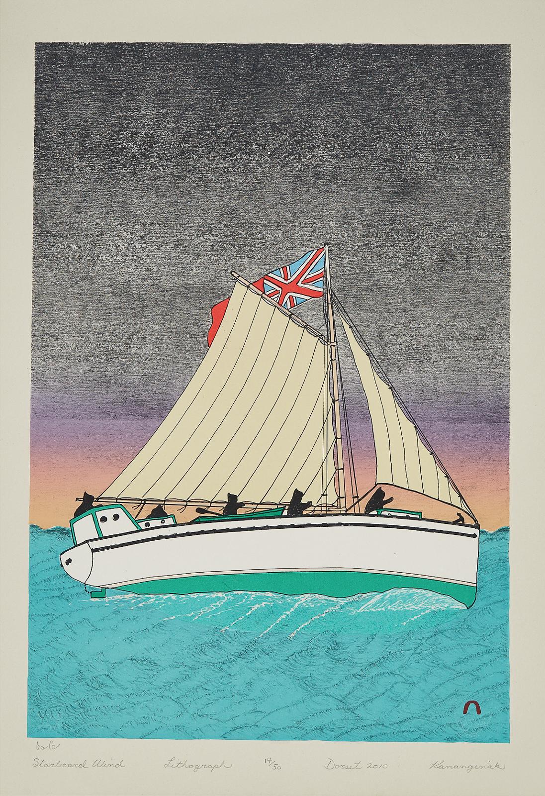 Kananginak Pootoogook (1935-2010) - Starboard Wind