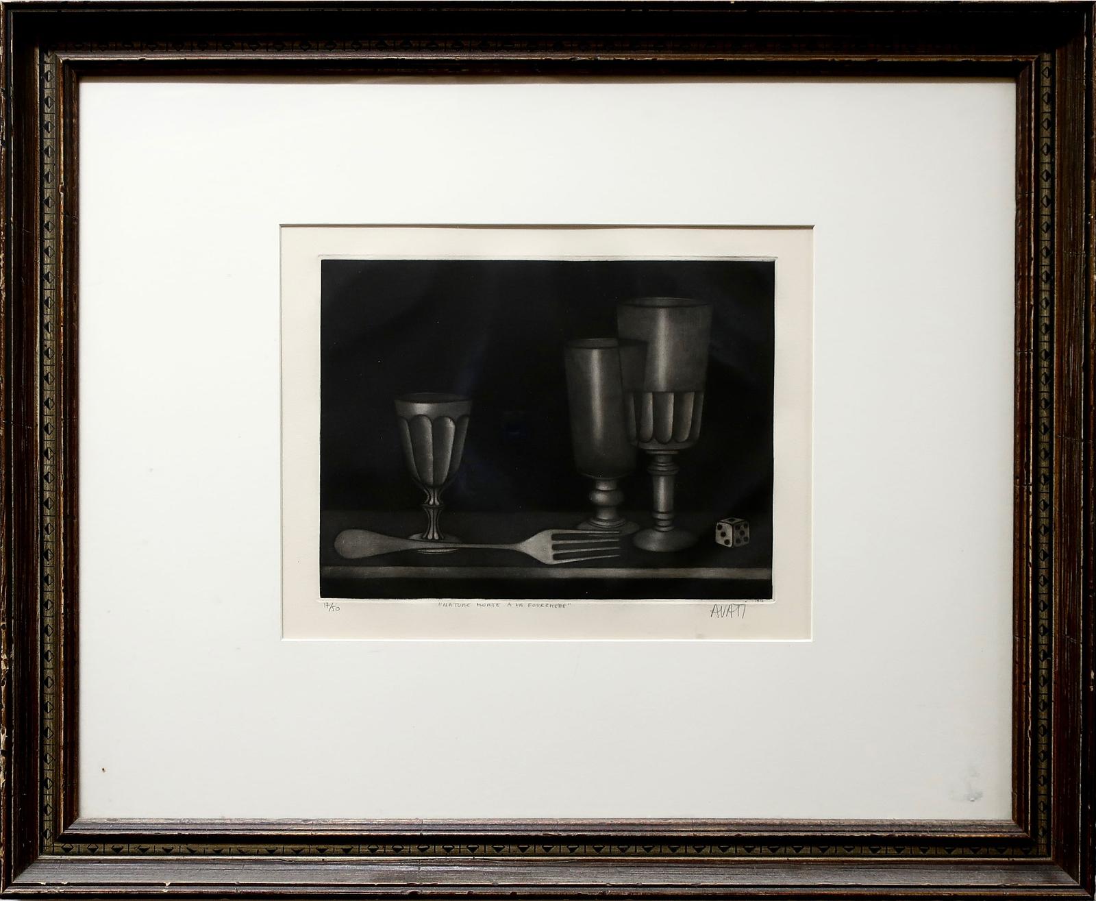 Mario Avati (1921-2009) - Nature Morte A La Fourchette