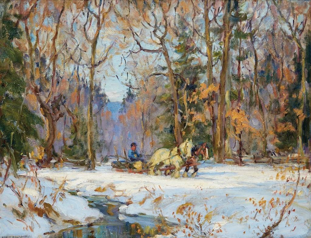 Manly Edward MacDonald (1889-1971) - Hauling Logs, Northumberland Hills