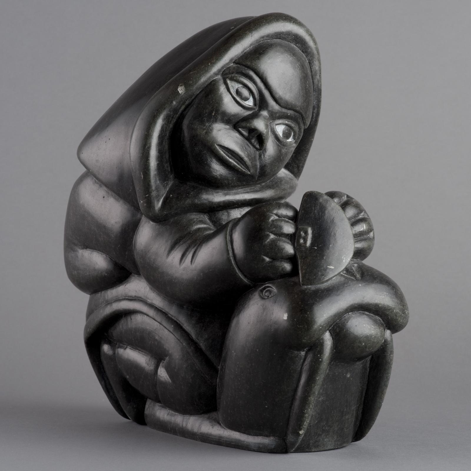 Abraham POV (1927-1994) - Woman With Ulu And Walrus Head