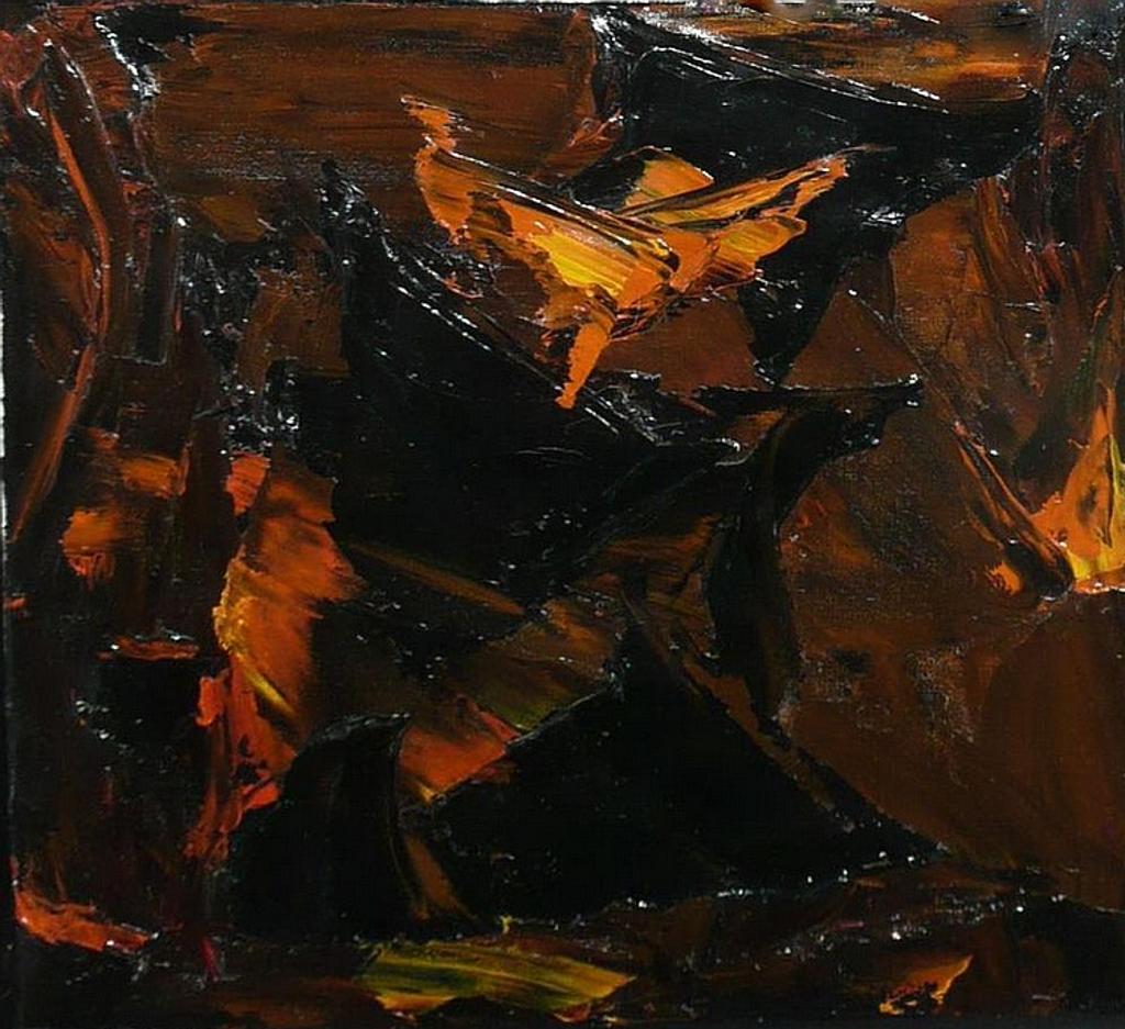 Rita Letendre (1928-2021) - BLACK AND ORANGE COMPOSITION