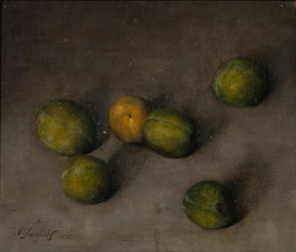Nadine Lundahl (1958) - Still Life with Green Plums