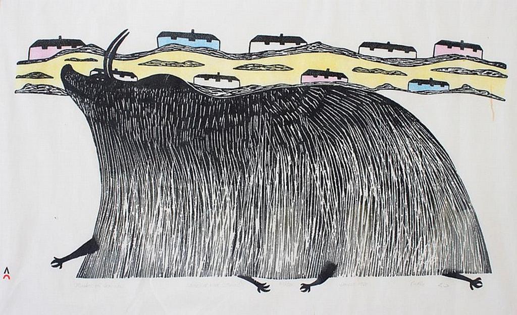 Pudlo Pudlat (1916-1992) - Muskox on Sea Ice