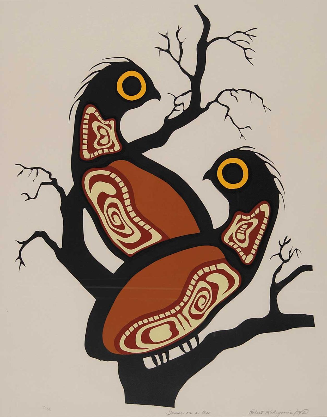 Robert Kakegamic (1944) - Grouse on a Tree #3/58