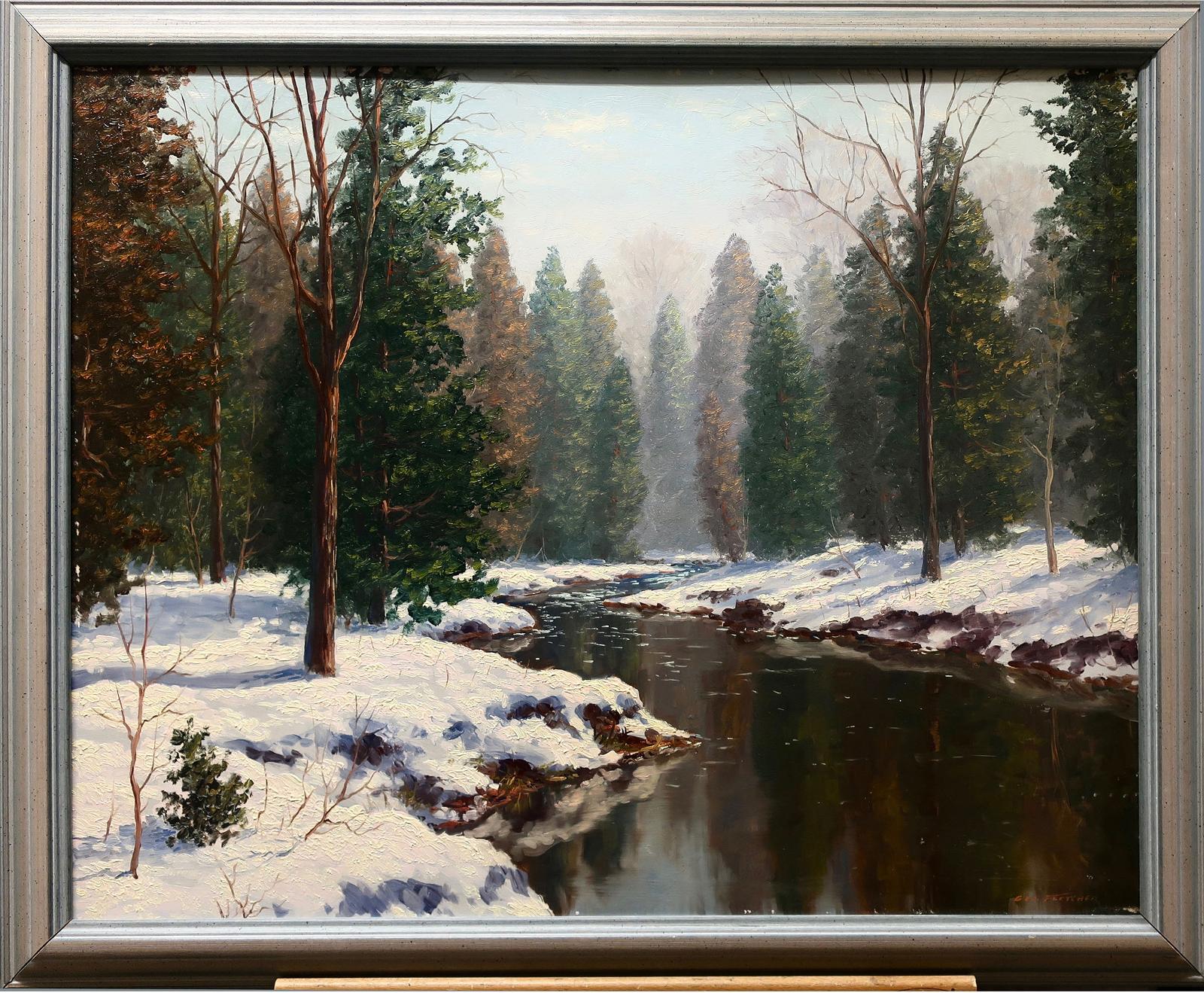 George Fletcher (1914-1987) - Sunlit Winter Creek
