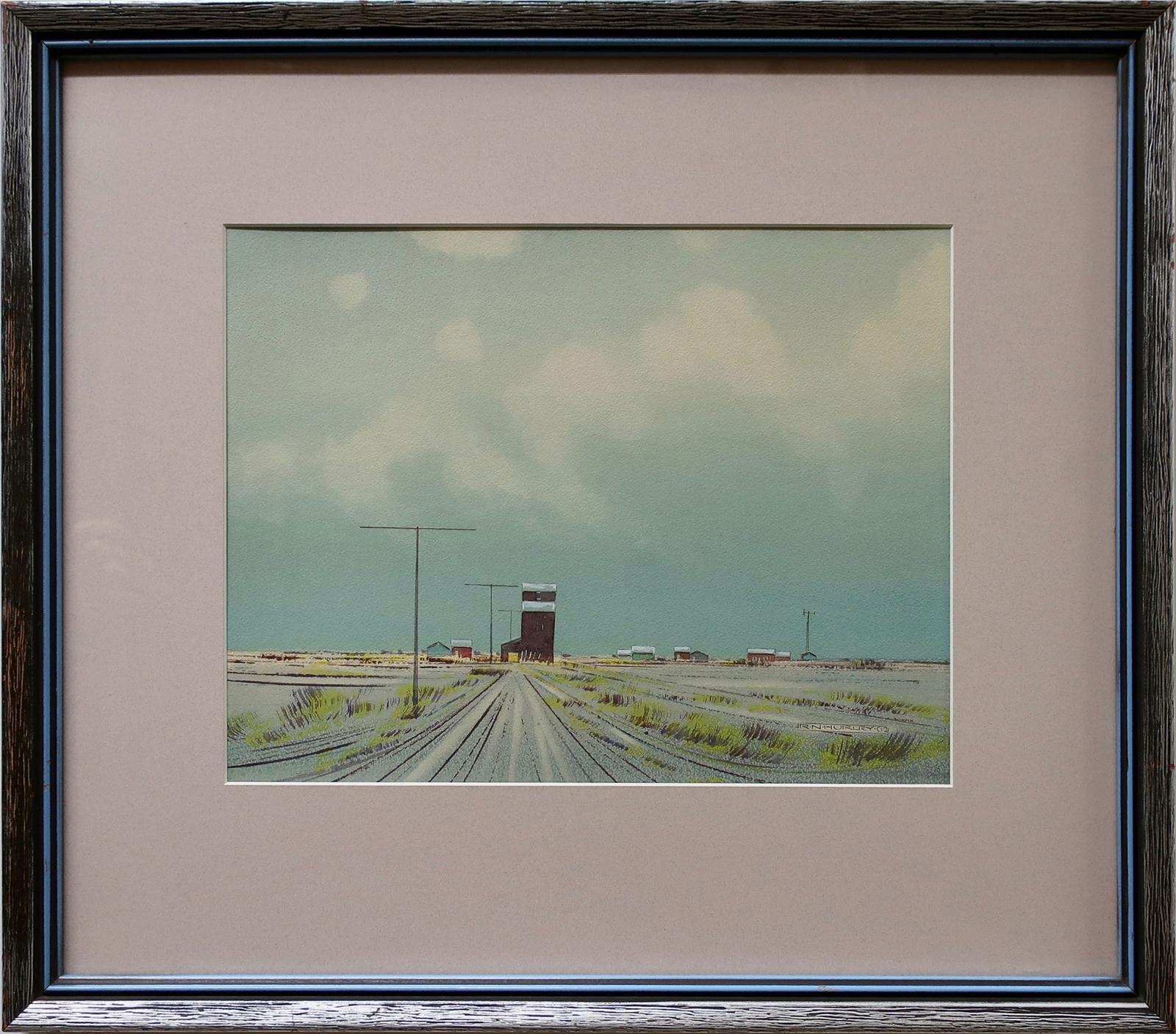 Robert Newton Hurley (1894-1980) - Untitled (Brown Grain Elevator)